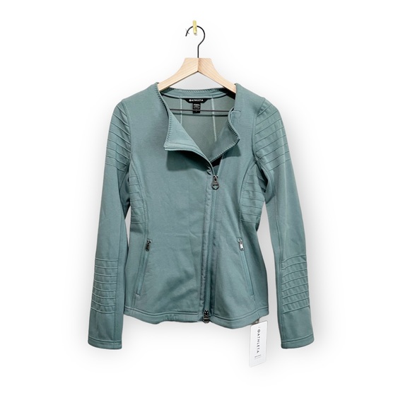Athleta Jackets & Coats Athleta Moto Jacket Green Size Small Nwt